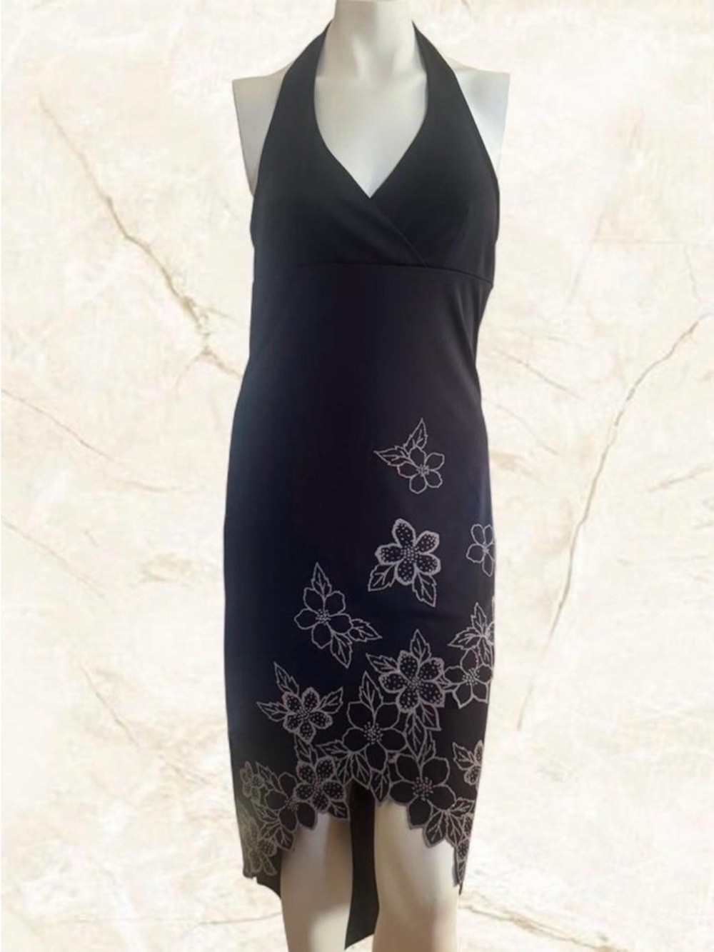 Vintage Rampage Gothic Fairy Beaded Embellishment Midi Dress Y2K 90s Minimalist